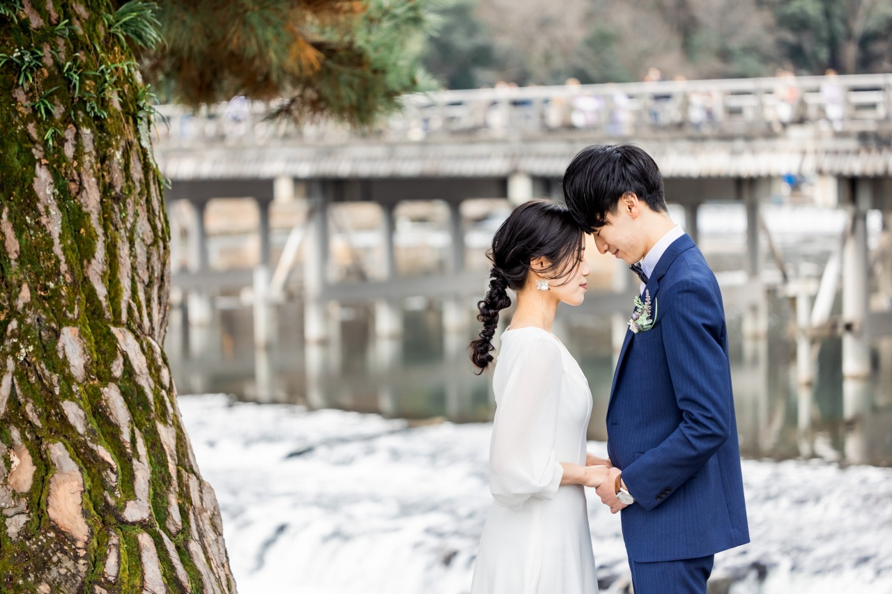 Arashiyama wedding photoshooting( Togetsu Bridge)