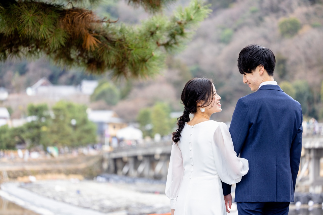 Arashiyama wedding photo(Togetsu Bridge)