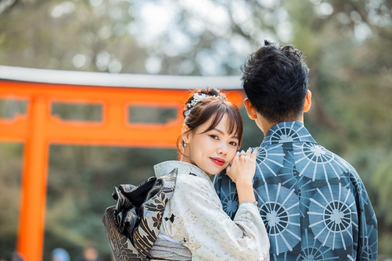 Kyoto photoshooting at shrine(couple)