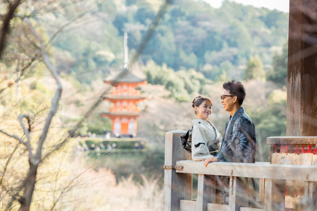 Kyoto photoshooting at kiyomizu-temple(couple)