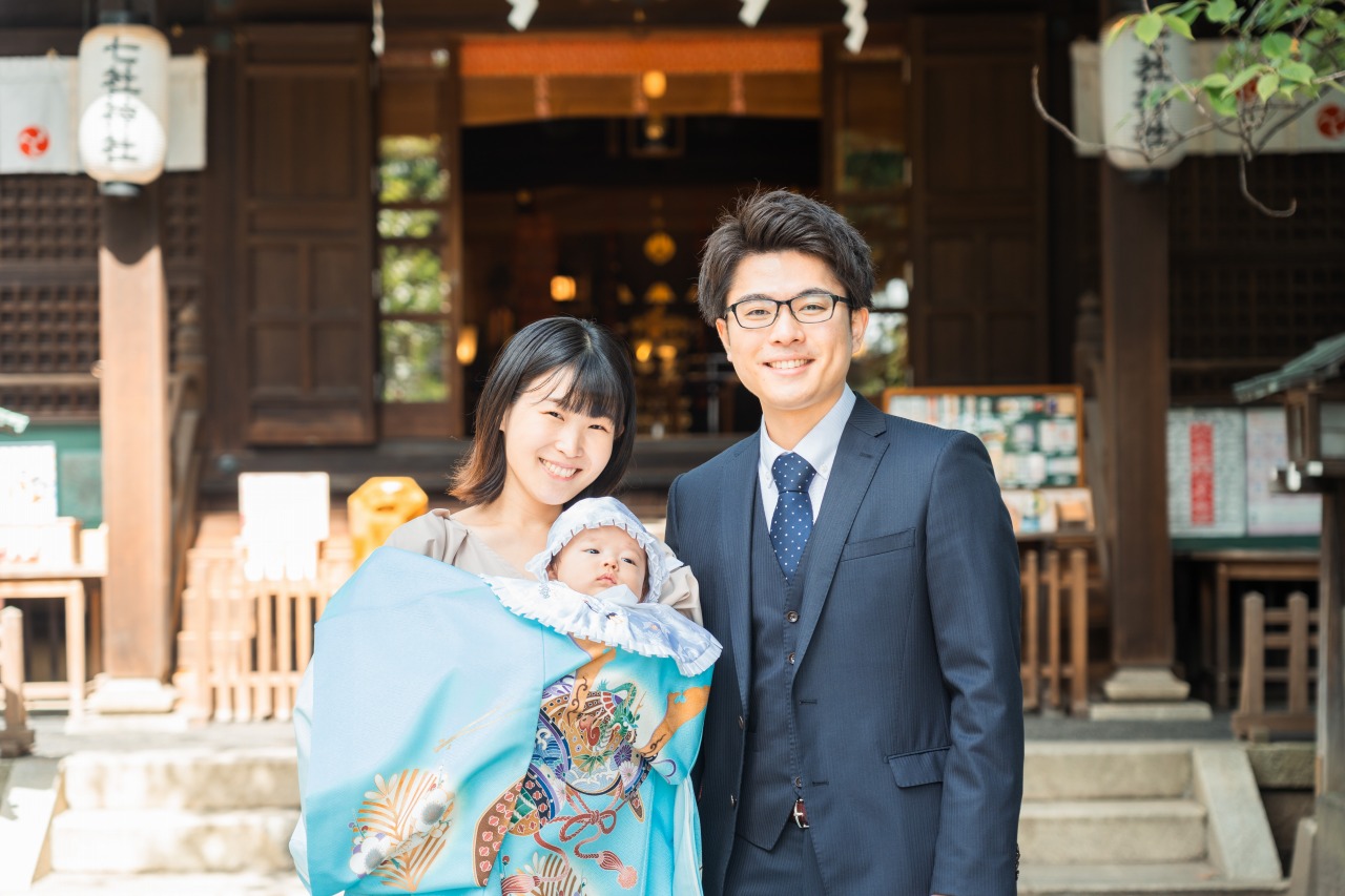 東京の神社でのお宮参り写真44