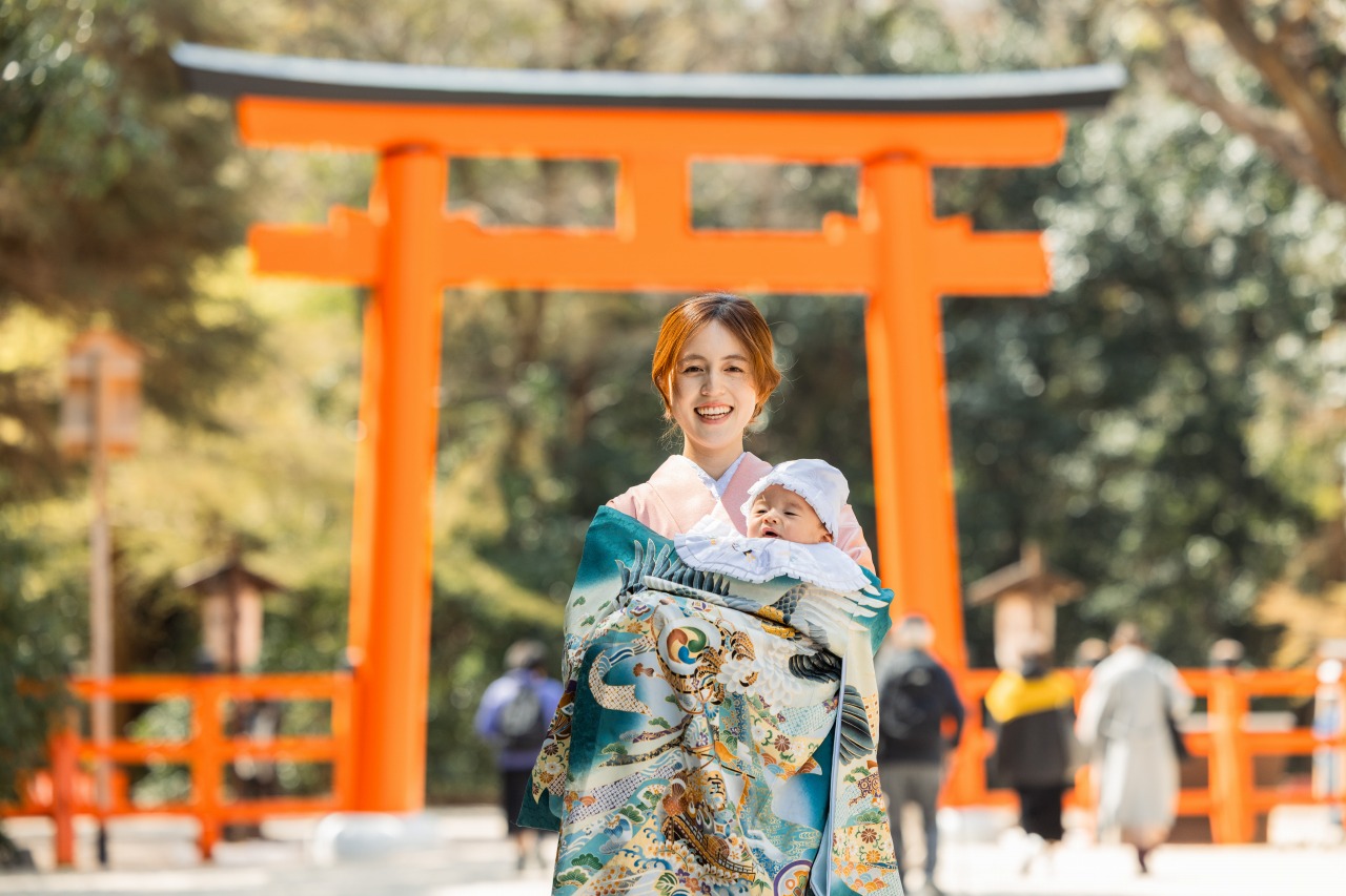 下鴨神社のお宮参り写真08