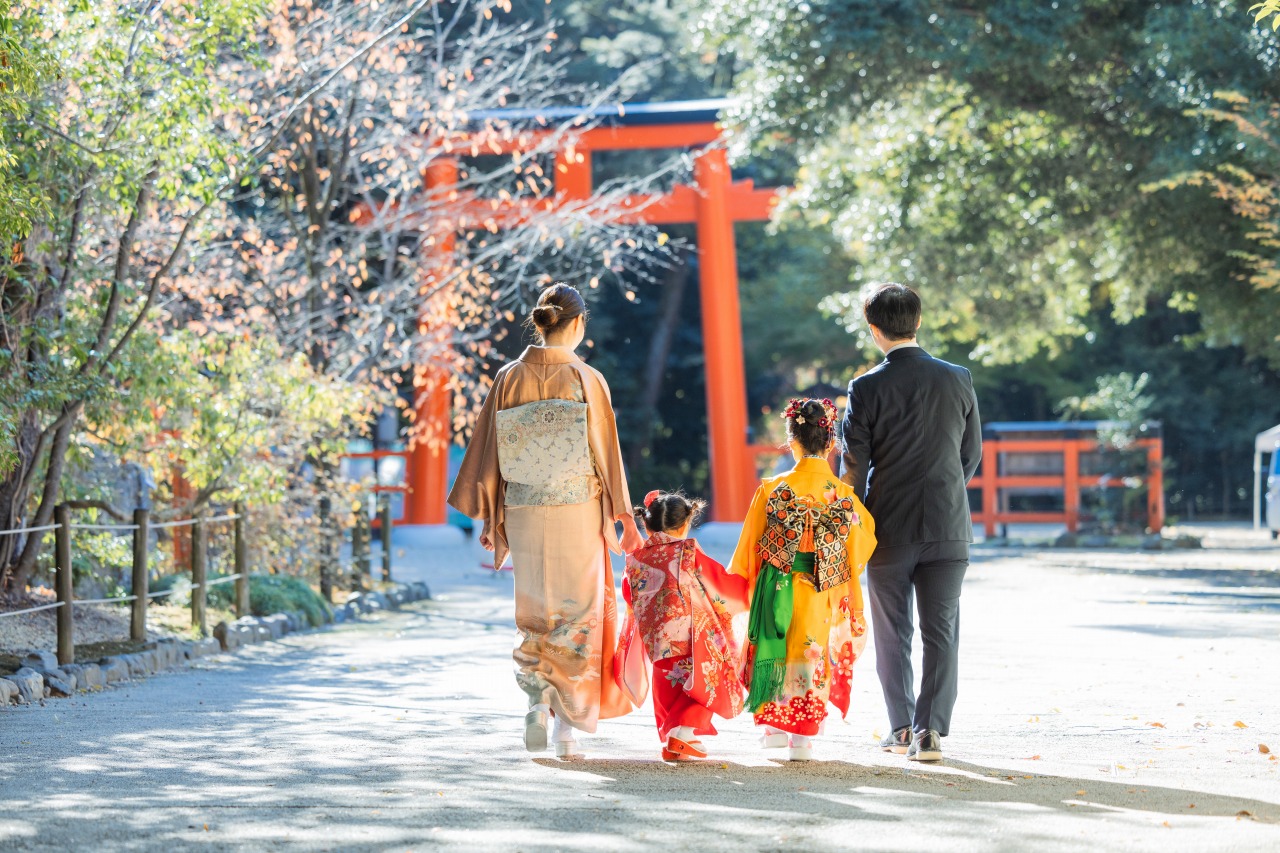 京都の神社での七五三写真06
