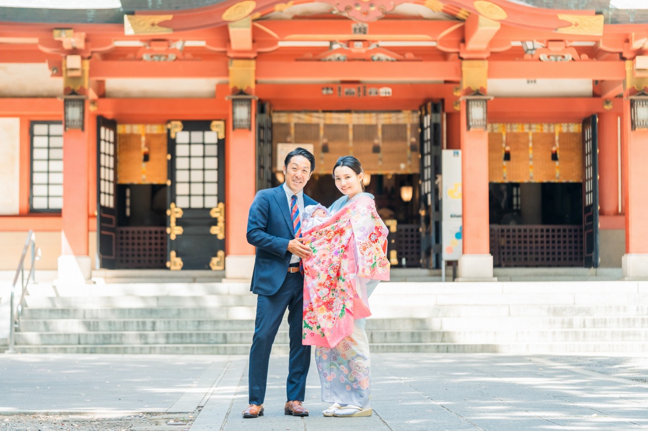 東京の神社でのお宮参り写真31