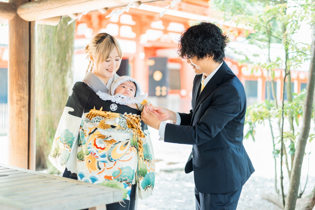 東京の神社でのお宮参り写真33