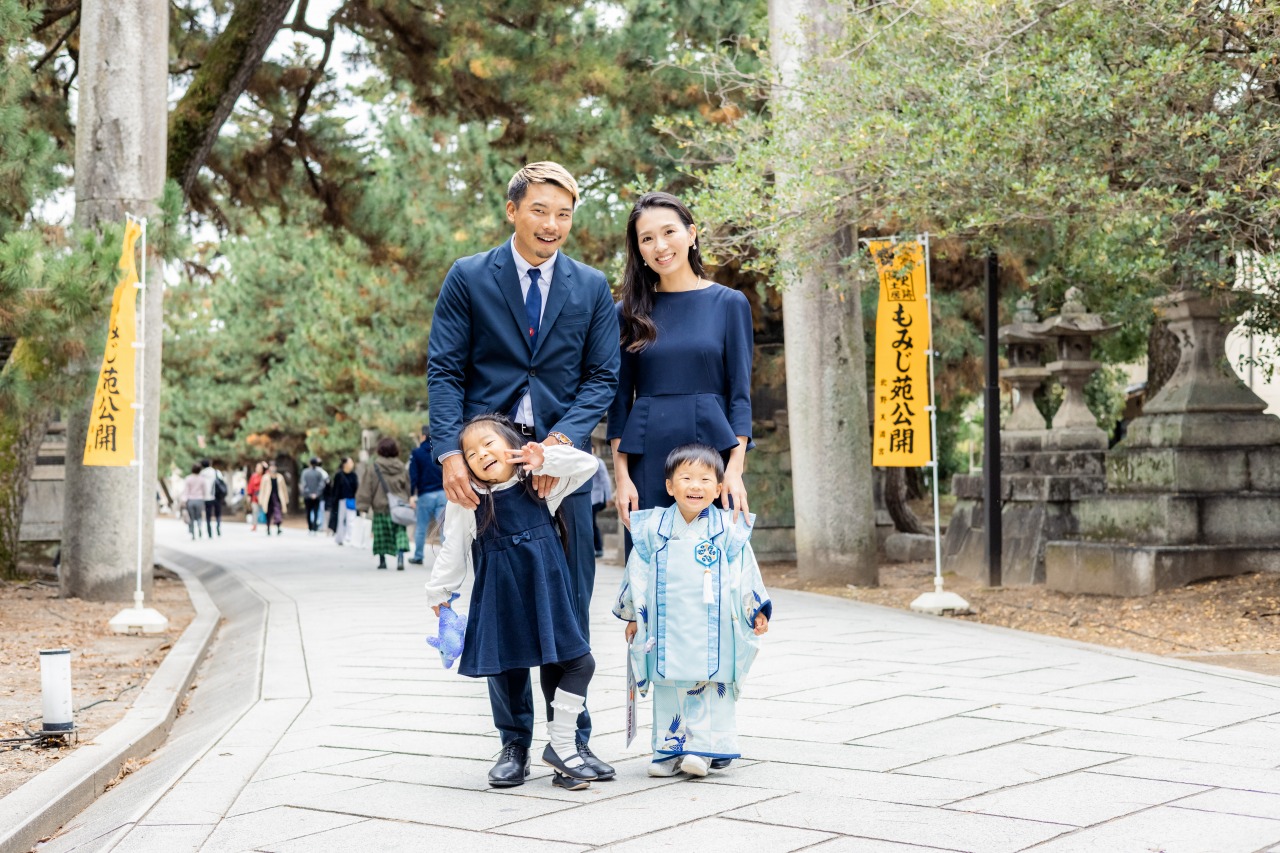 京都の神社での七五三写真07