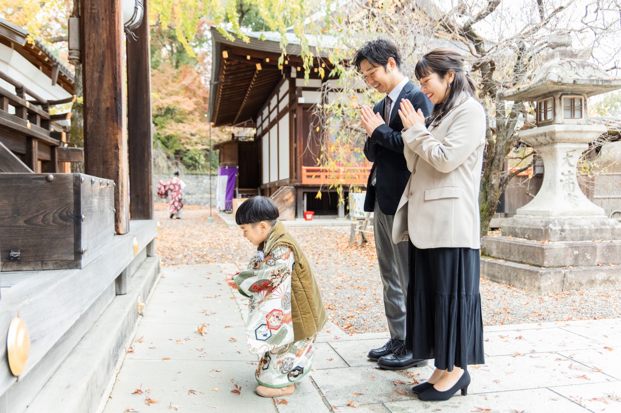 京都の神社での七五三写真09