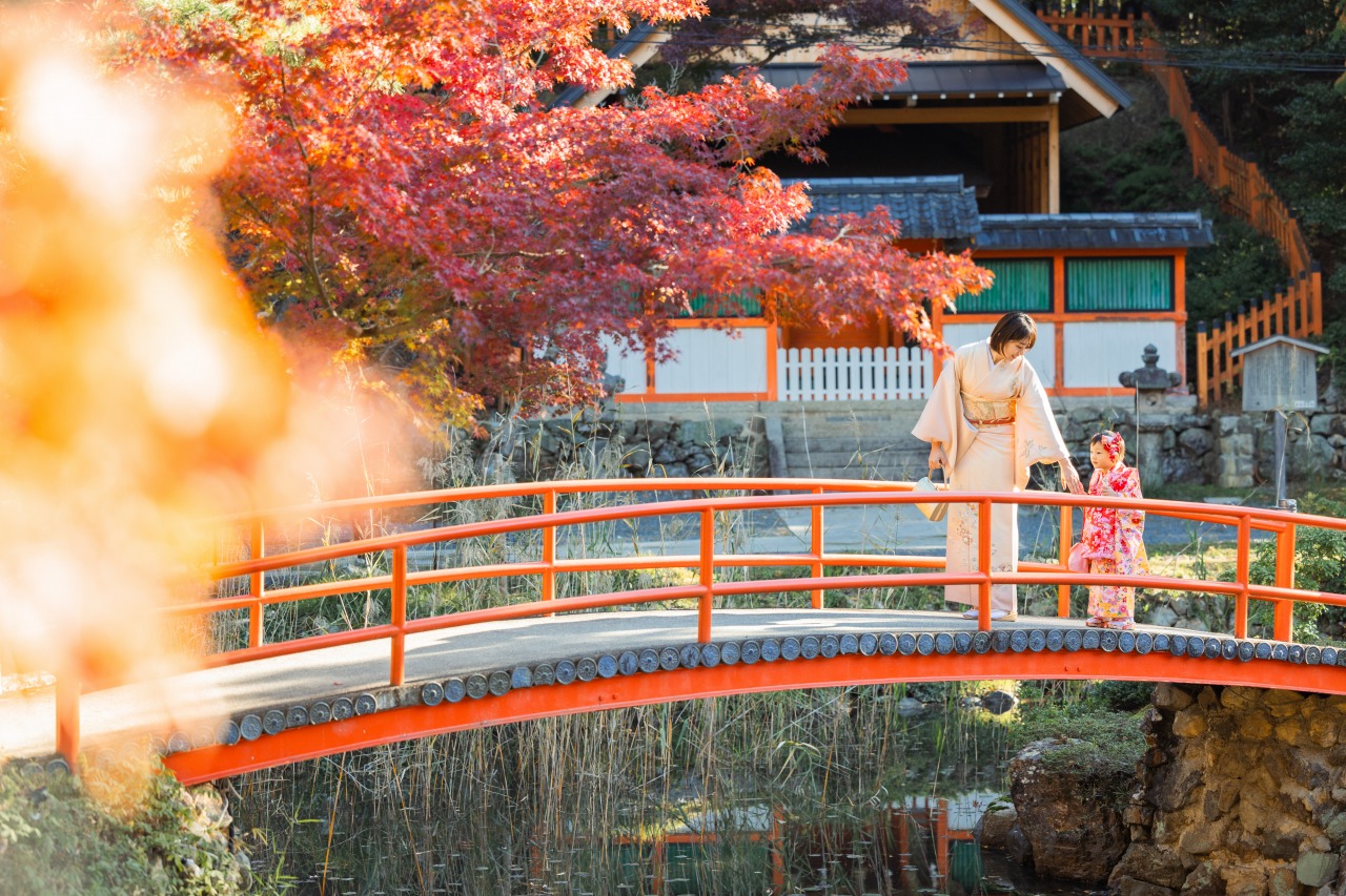 京都の神社での七五三写真14