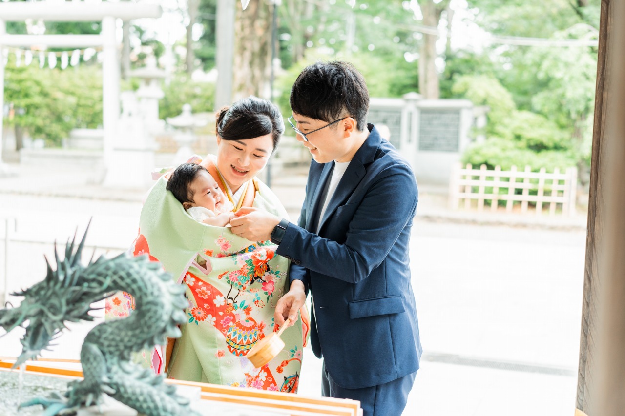 東京の神社でのお宮参り写真39