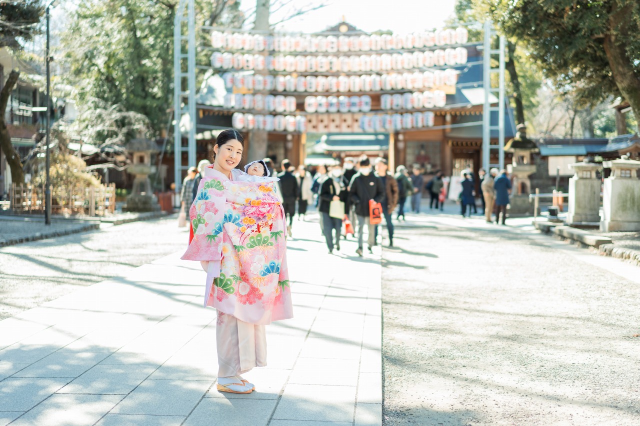大國魂神社でのお宮参り写真03