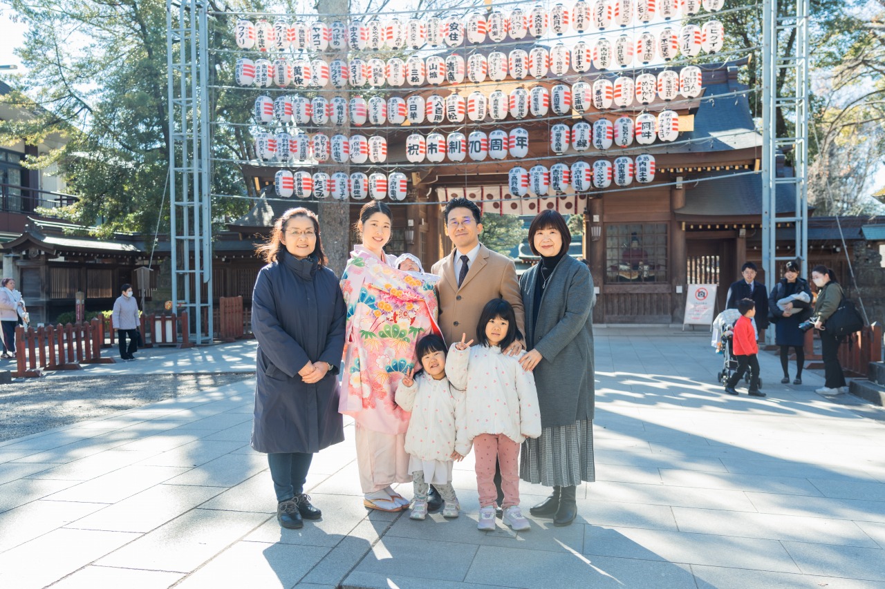 大國魂神社でのお宮参り写真04