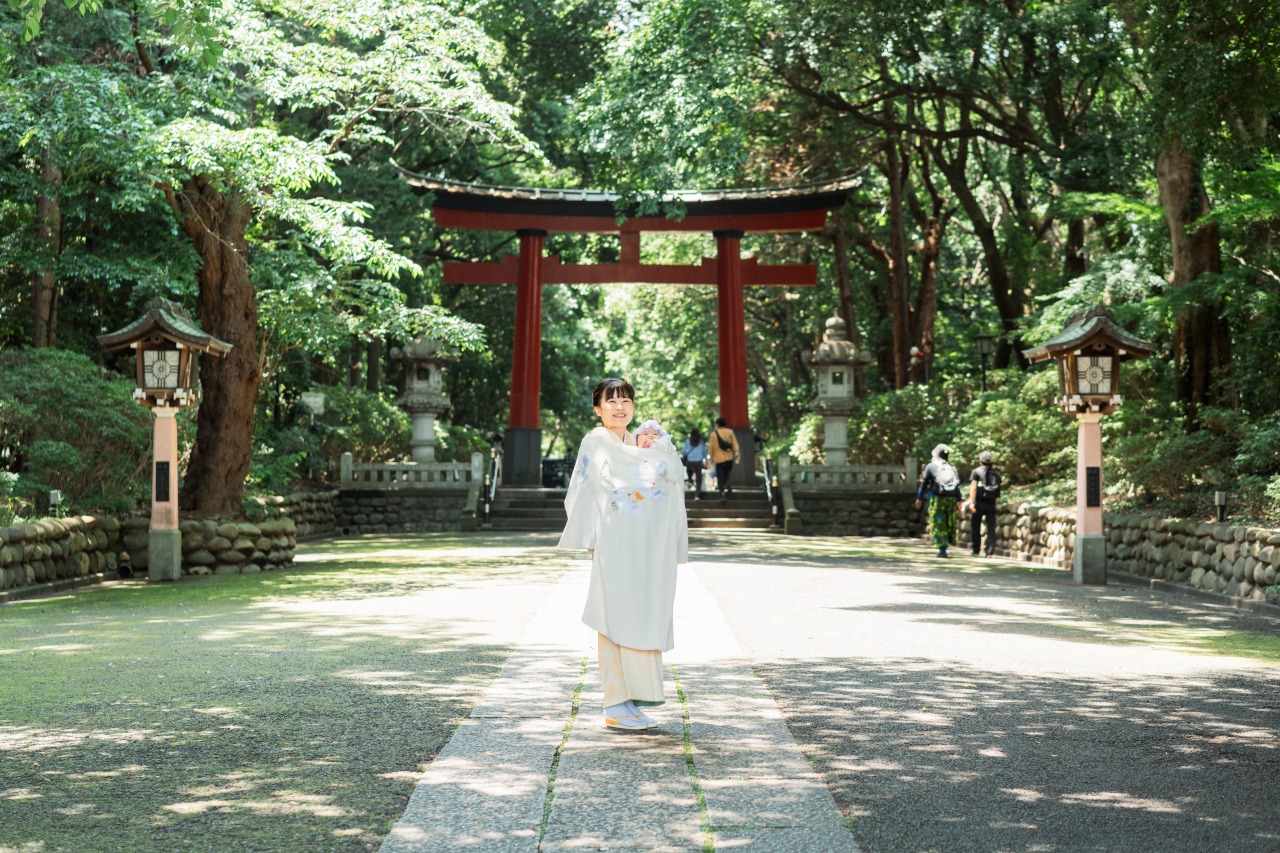 大宮八幡宮でのお宮参り写真02