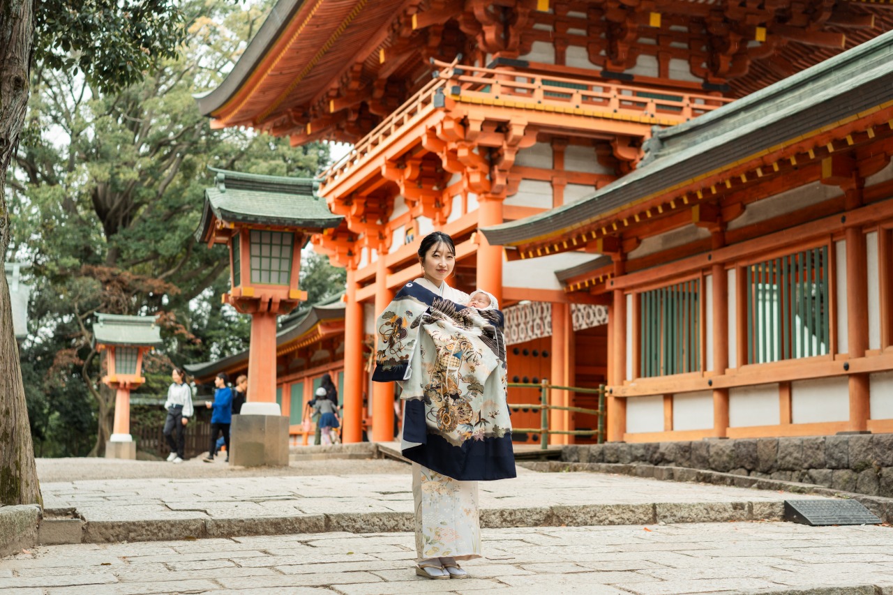大宮氷川神社でのお宮参り写真04