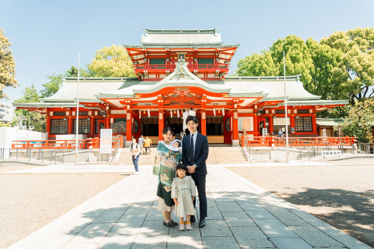 富岡八幡宮でのお宮参り写真06