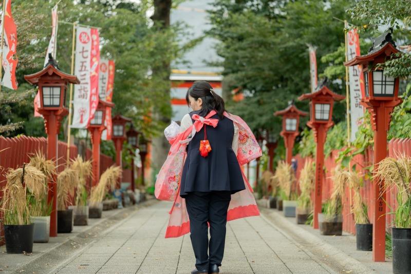 川越八幡宮でのお宮参り写真05