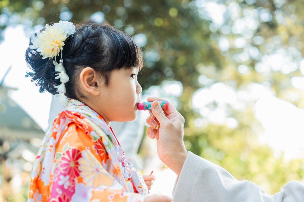 鬼子母神での七五三写真02