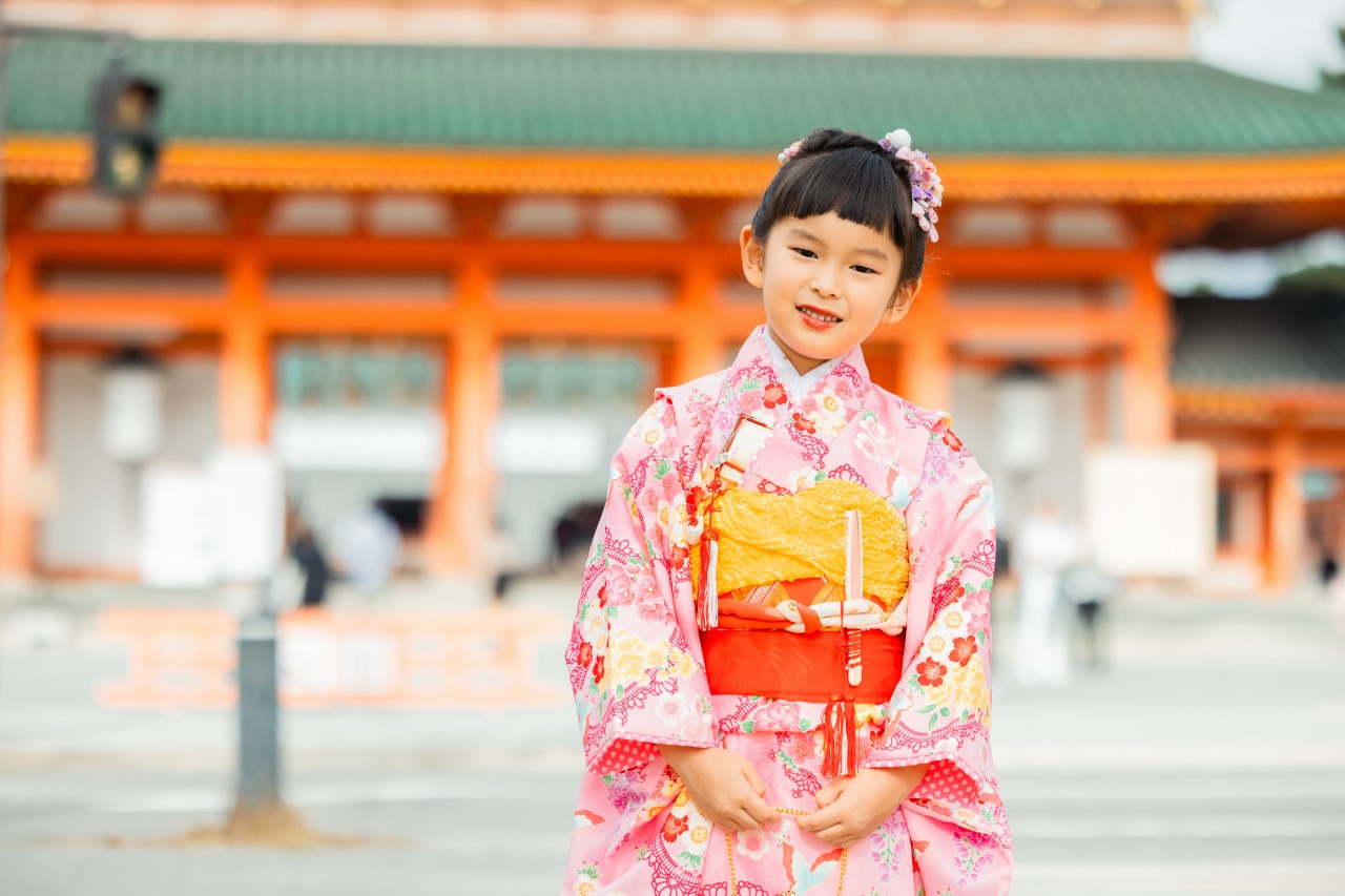 平安神宮での七五三写真