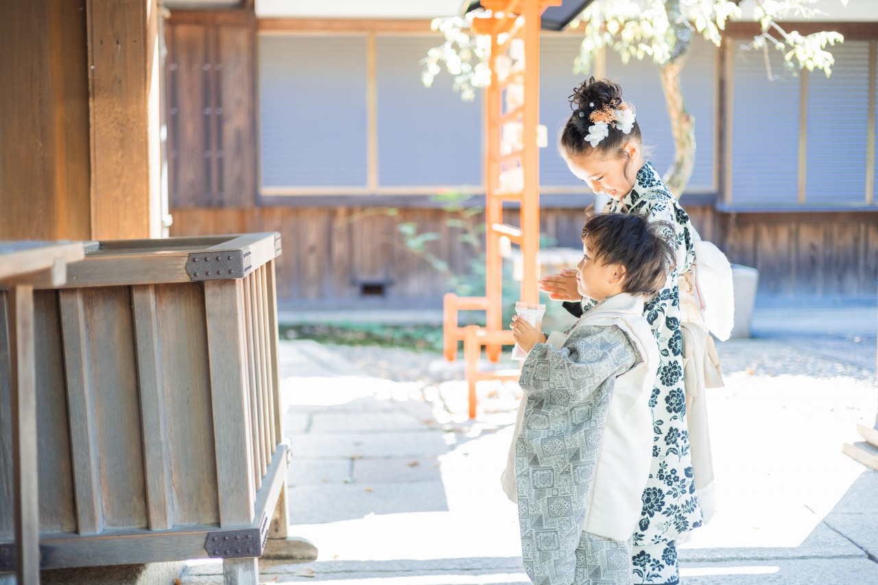 京都の神社での七五三写真03
