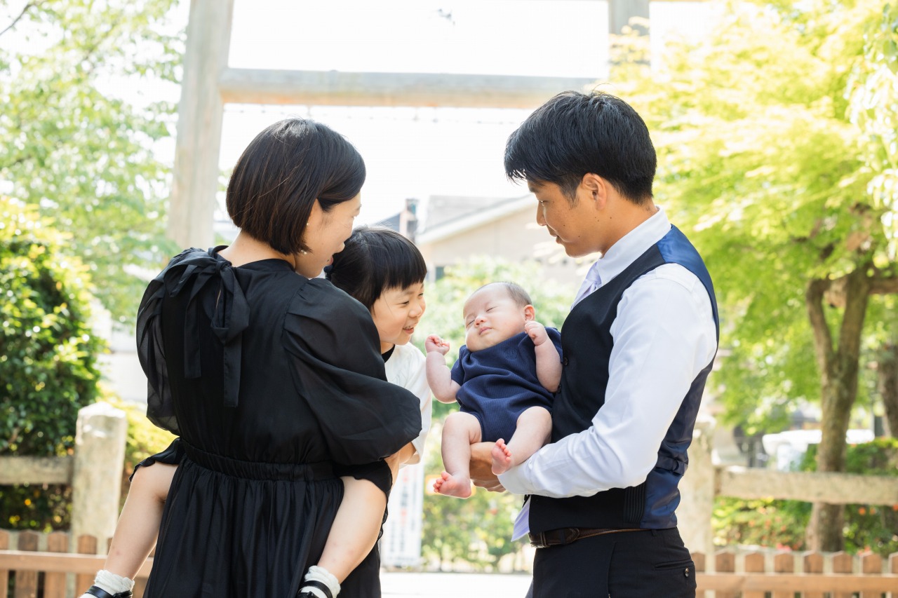 木嶋神社（蚕ノ社）でのお宮参り写真
