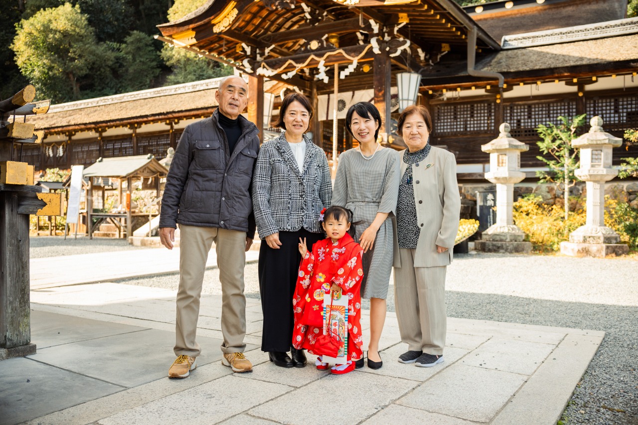 京都の神社での七五三写真16