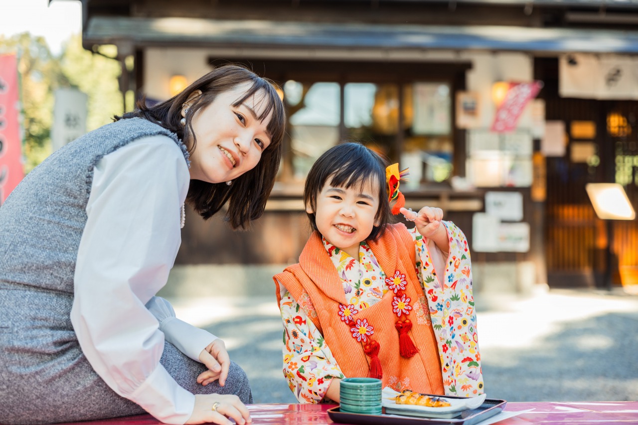 京都の神社での七五三写真17