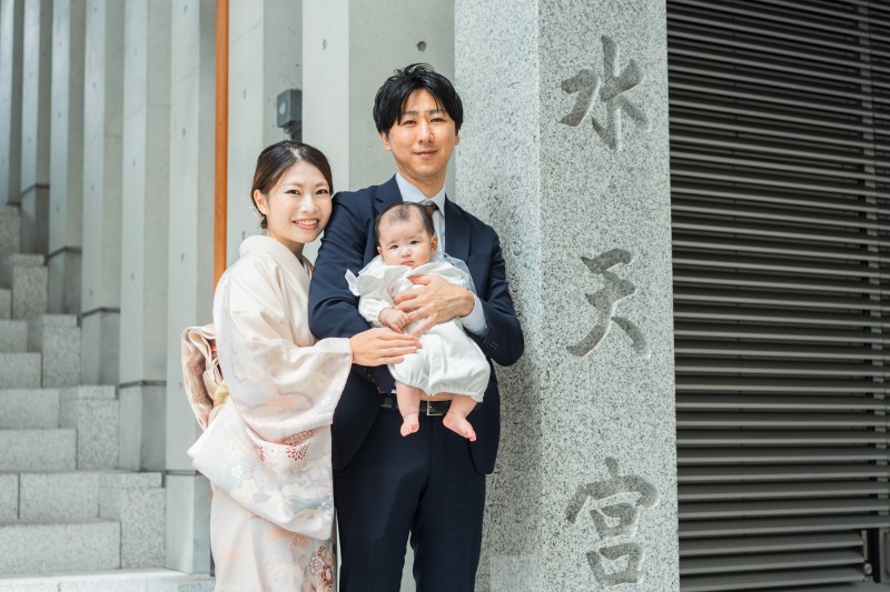 東京の神社でのお宮参り写真06
