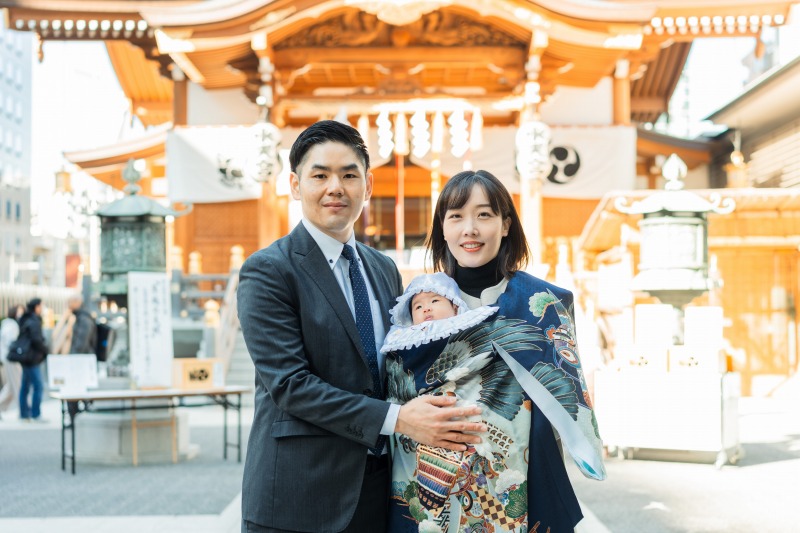 東京の神社でのお宮参り写真07