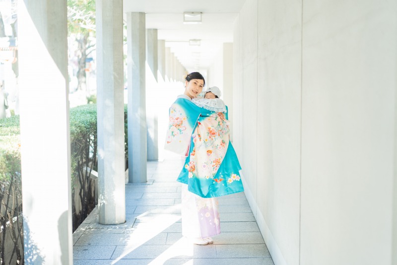東京の神社でのお宮参り写真05