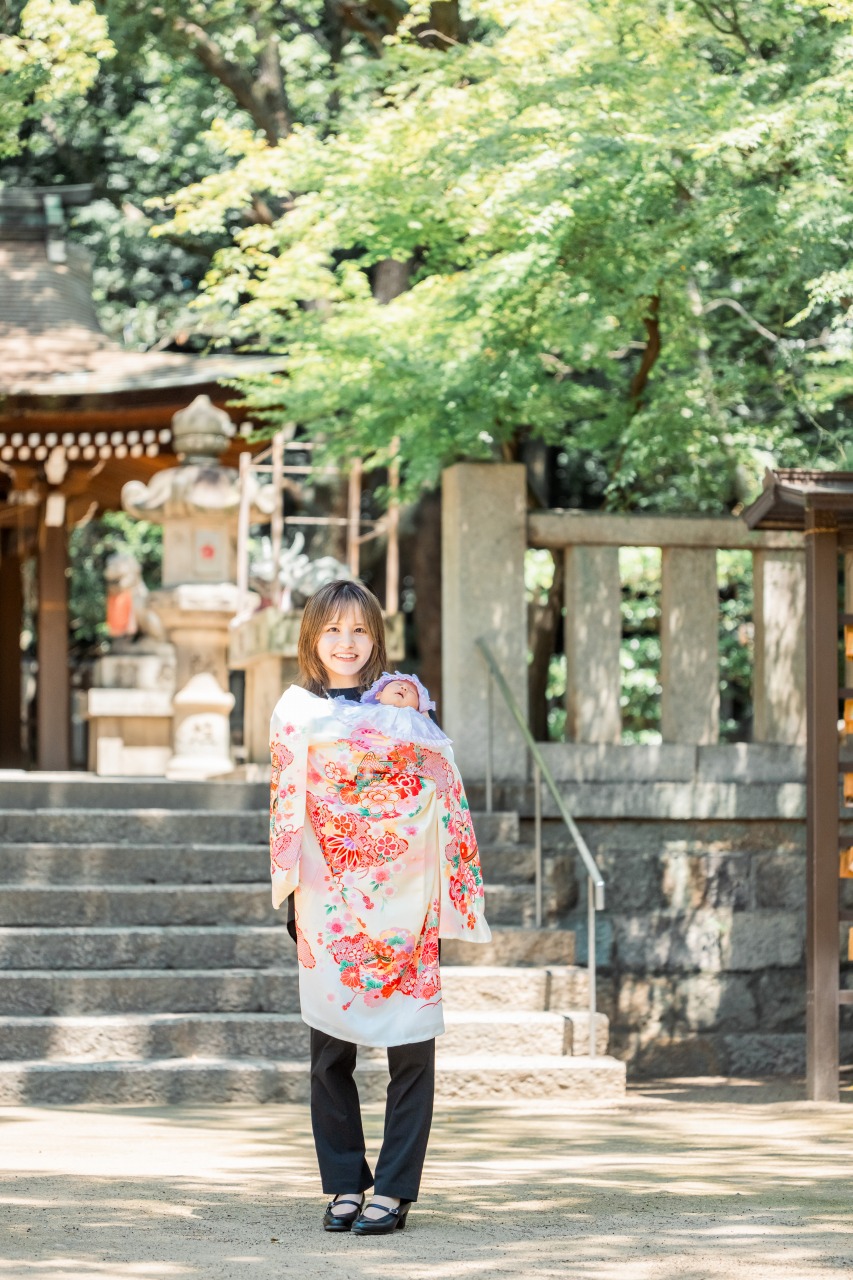 湊川神社でのお宮参り写真02