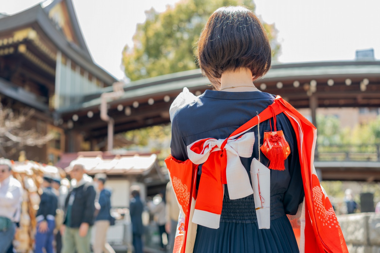 東京の神社でのお宮参り写真15