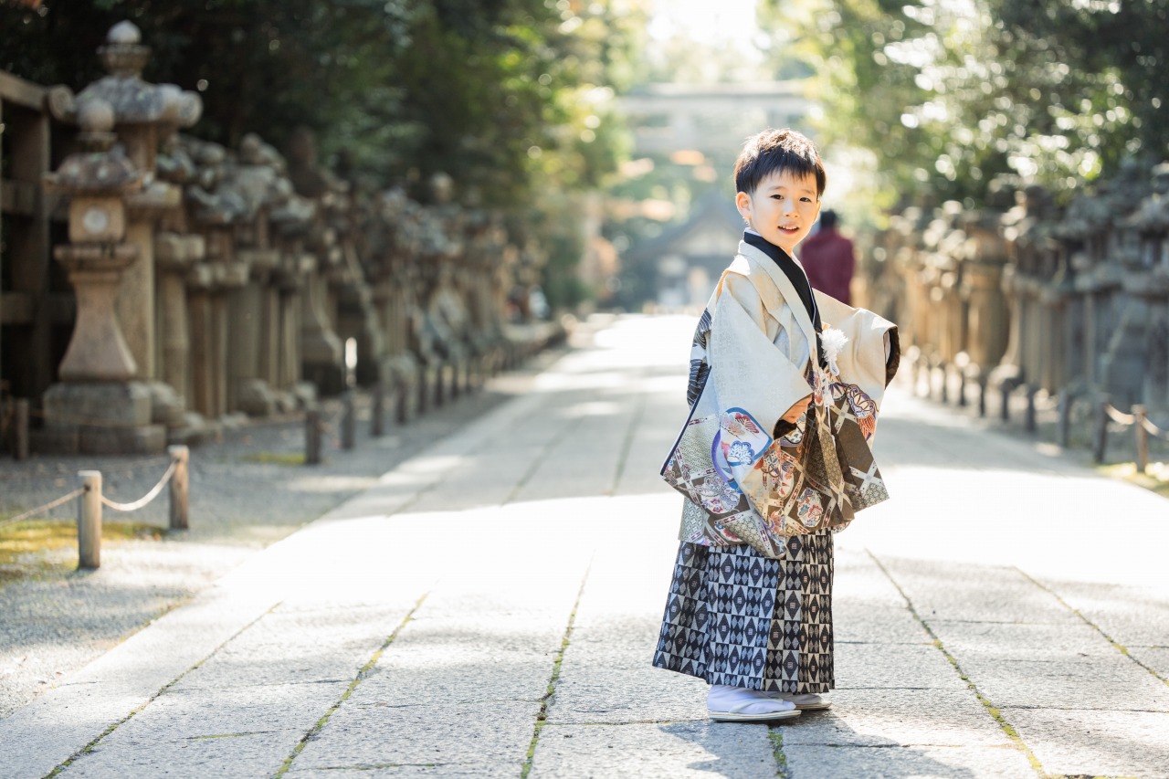 石清水八幡宮での七五三写真1