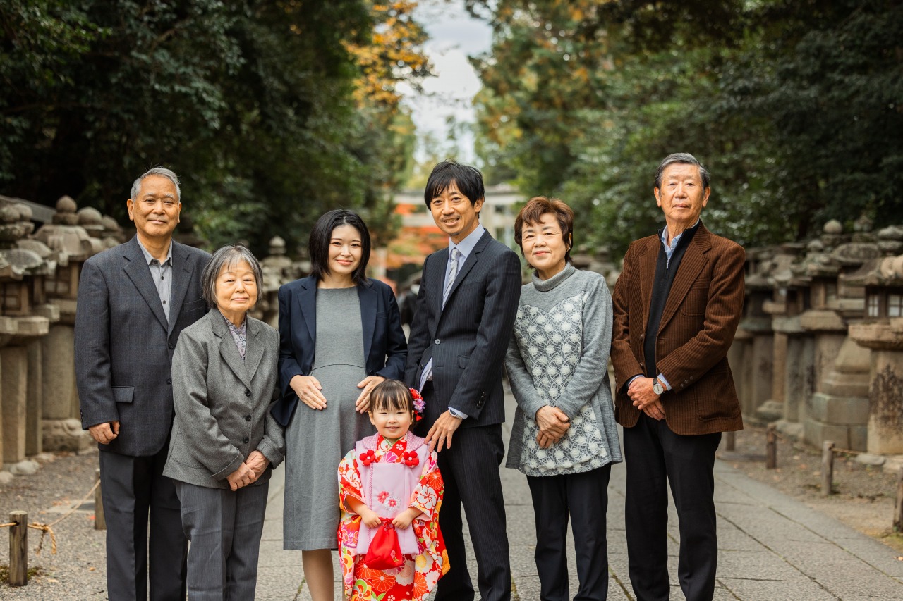 京都の神社での七五三写真25