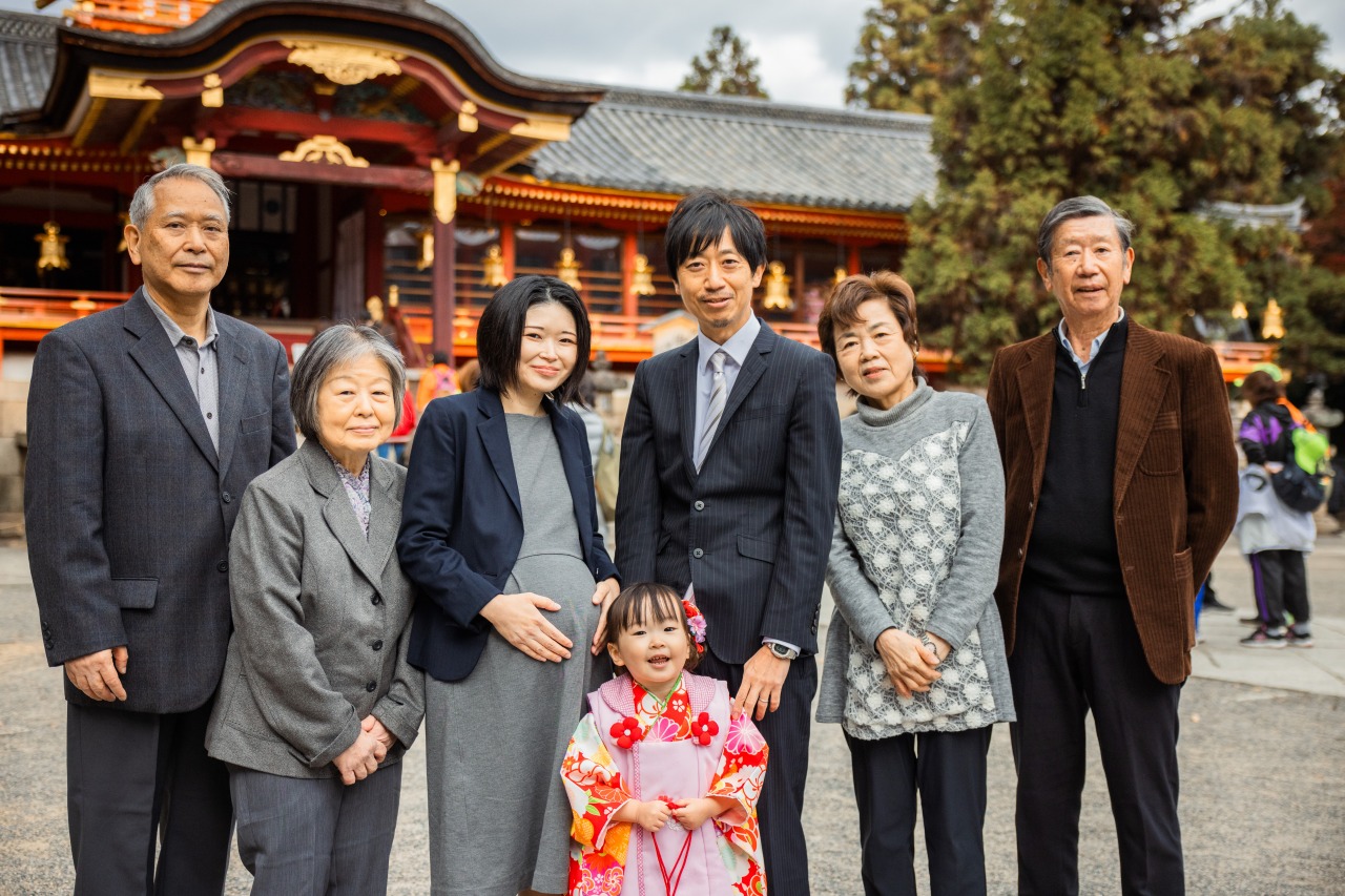 石清水八幡宮での七五三写真05