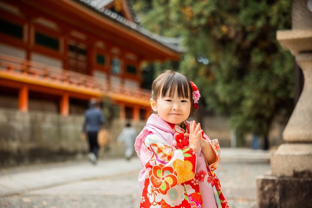 石清水八幡宮での七五三写真09