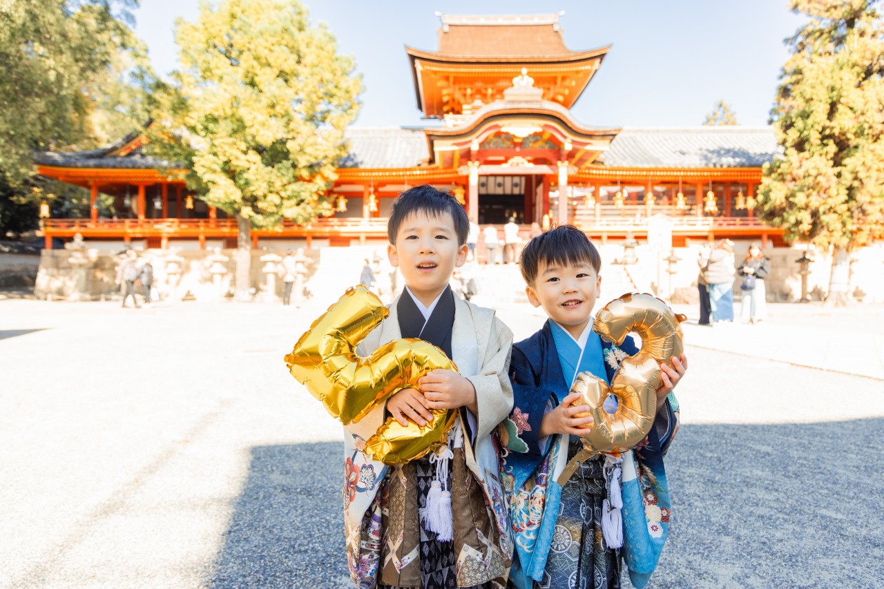 京都の神社での七五三写真26