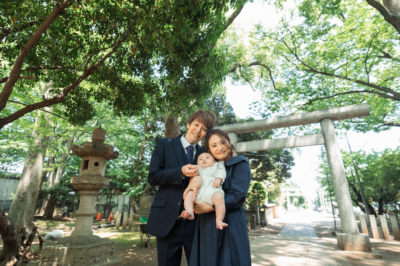 碑文谷八幡宮でのお宮参り写真14