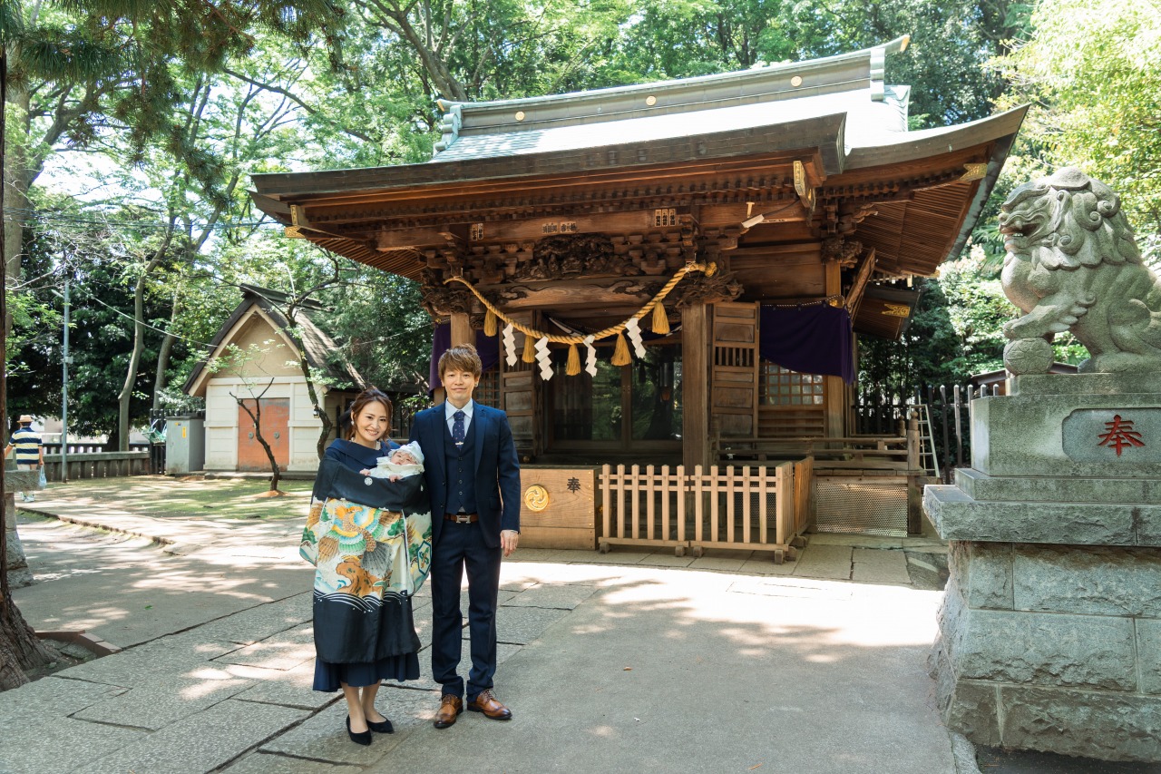 碑文谷八幡宮でのお宮参り写真03