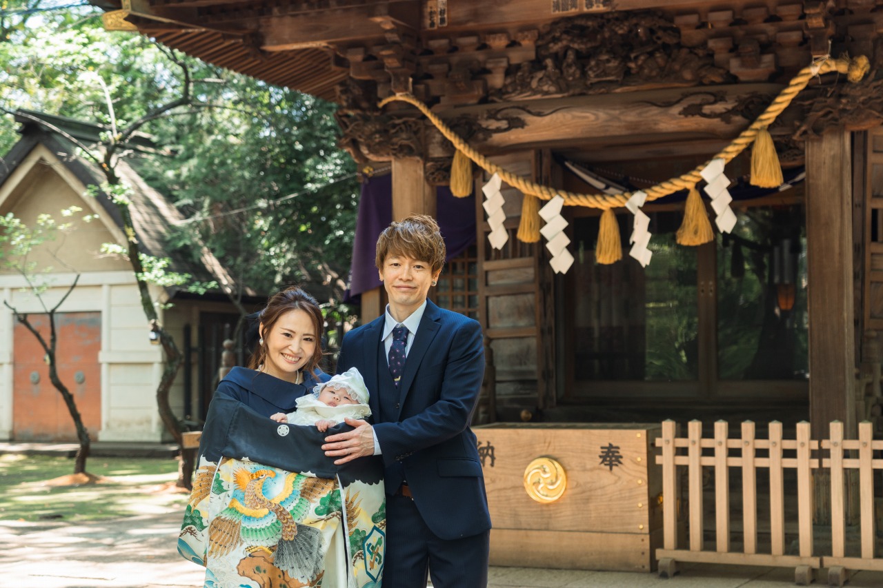 碑文谷八幡宮でのお宮参り写真04