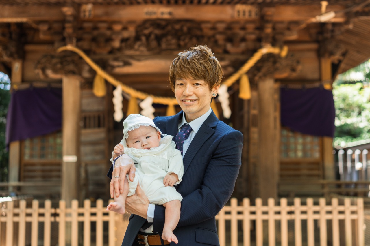 碑文谷八幡宮でのお宮参り写真06