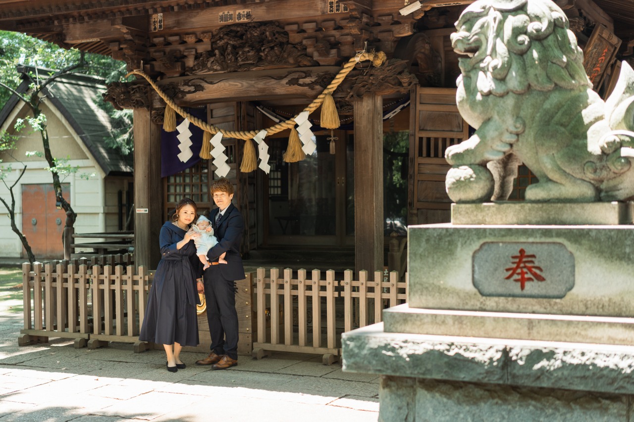 碑文谷八幡宮でのお宮参り写真07