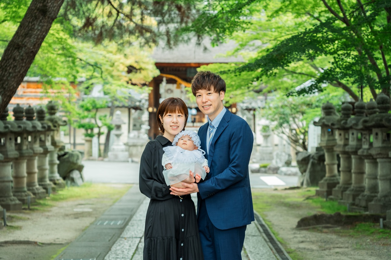 立木神社でのお宮参り写真