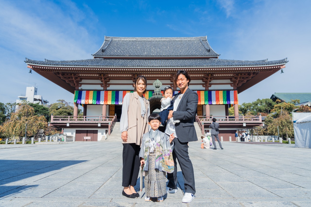 東京の神社でのお宮参り写真49