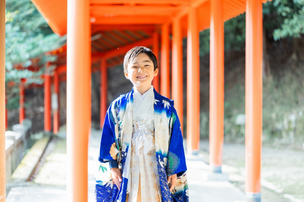 滋賀 七五三 神社での写真