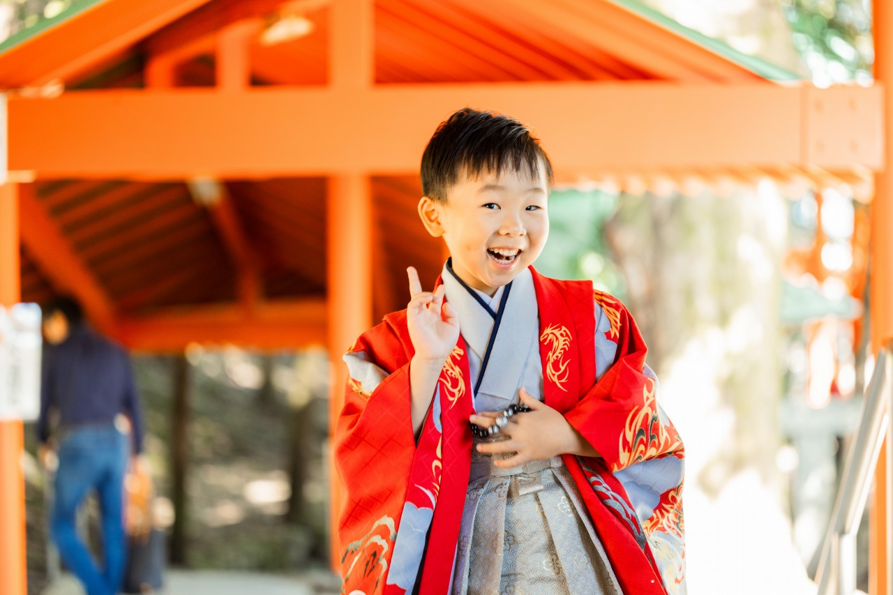 近江神宮での七五三写真10