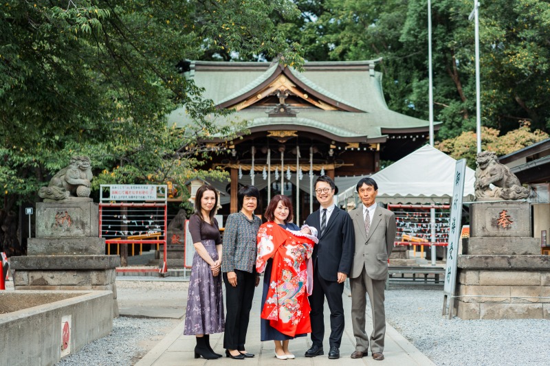 鎮守氷川神社でのお宮参り写真05