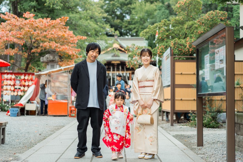 鎮守氷川神社での七五三写真(埼玉)
