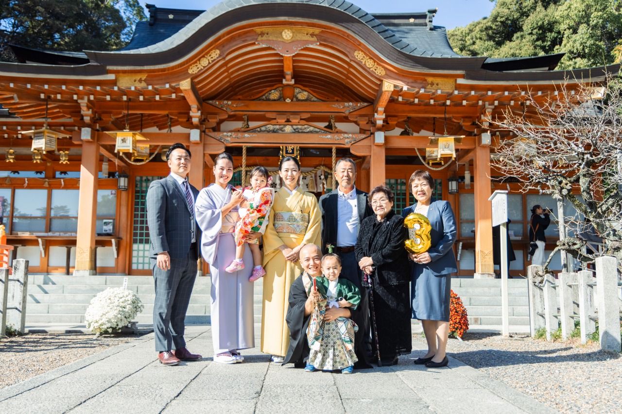 京都の神社での七五三写真24
