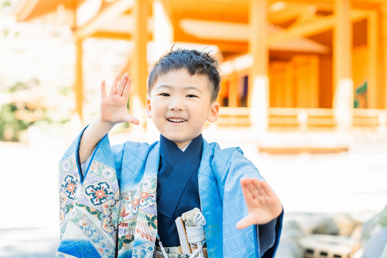 阿佐ヶ谷神明宮で七五三ソロ写真
