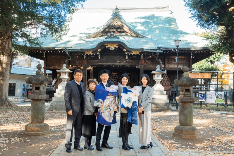東京の神社でのお宮参り写真43